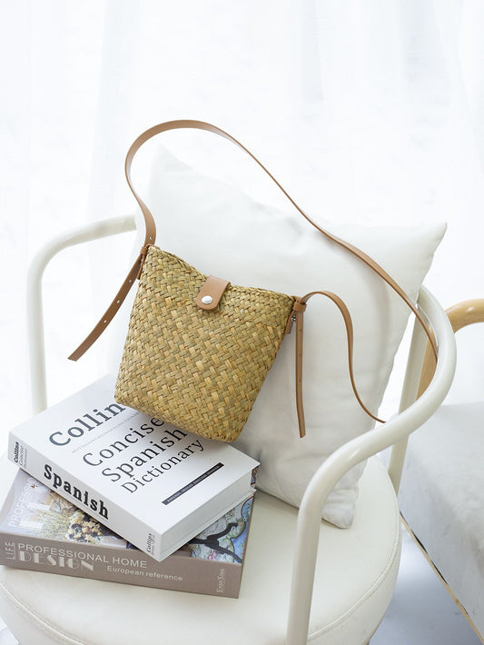 Artisan Handmade Straw Crossbody - Mini Phone Shoulder Bag