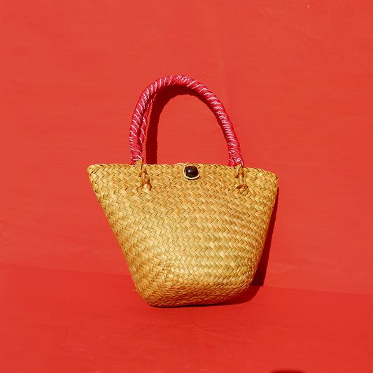 Positano Mini Straw Basket Bag