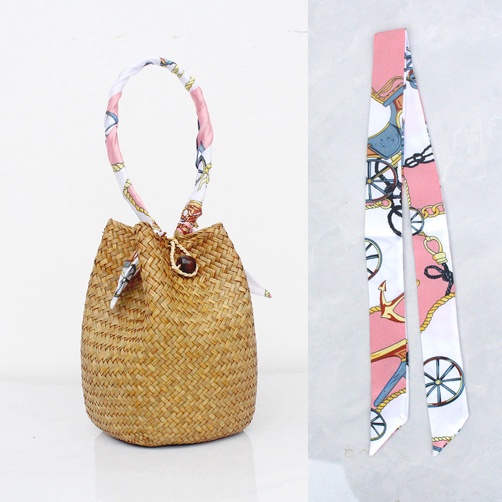 Handmade Straw Woven Summer Beach Tote Bag