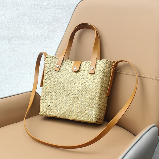 Riviera Convertible Straw Crossbody Bag