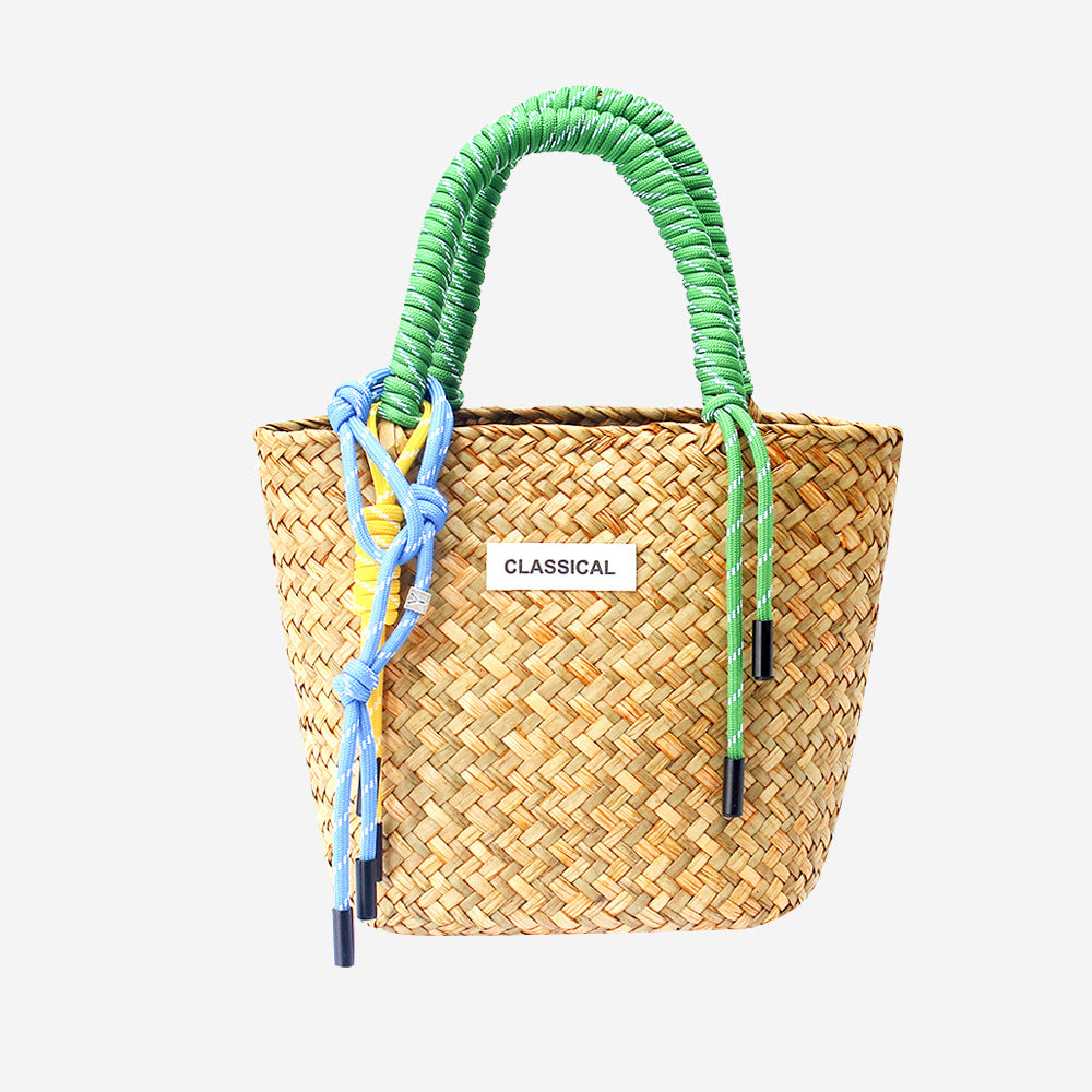 Handmade Straw Woven Summer Beach Tote Bag