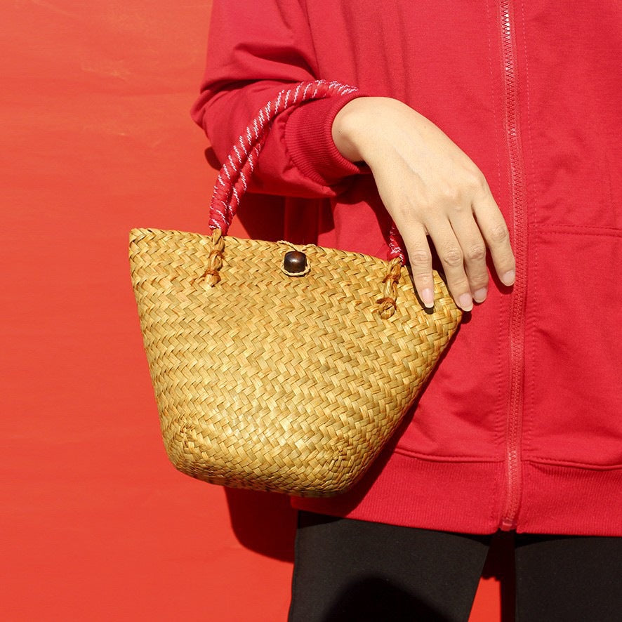 Positano Mini Straw Basket Bag