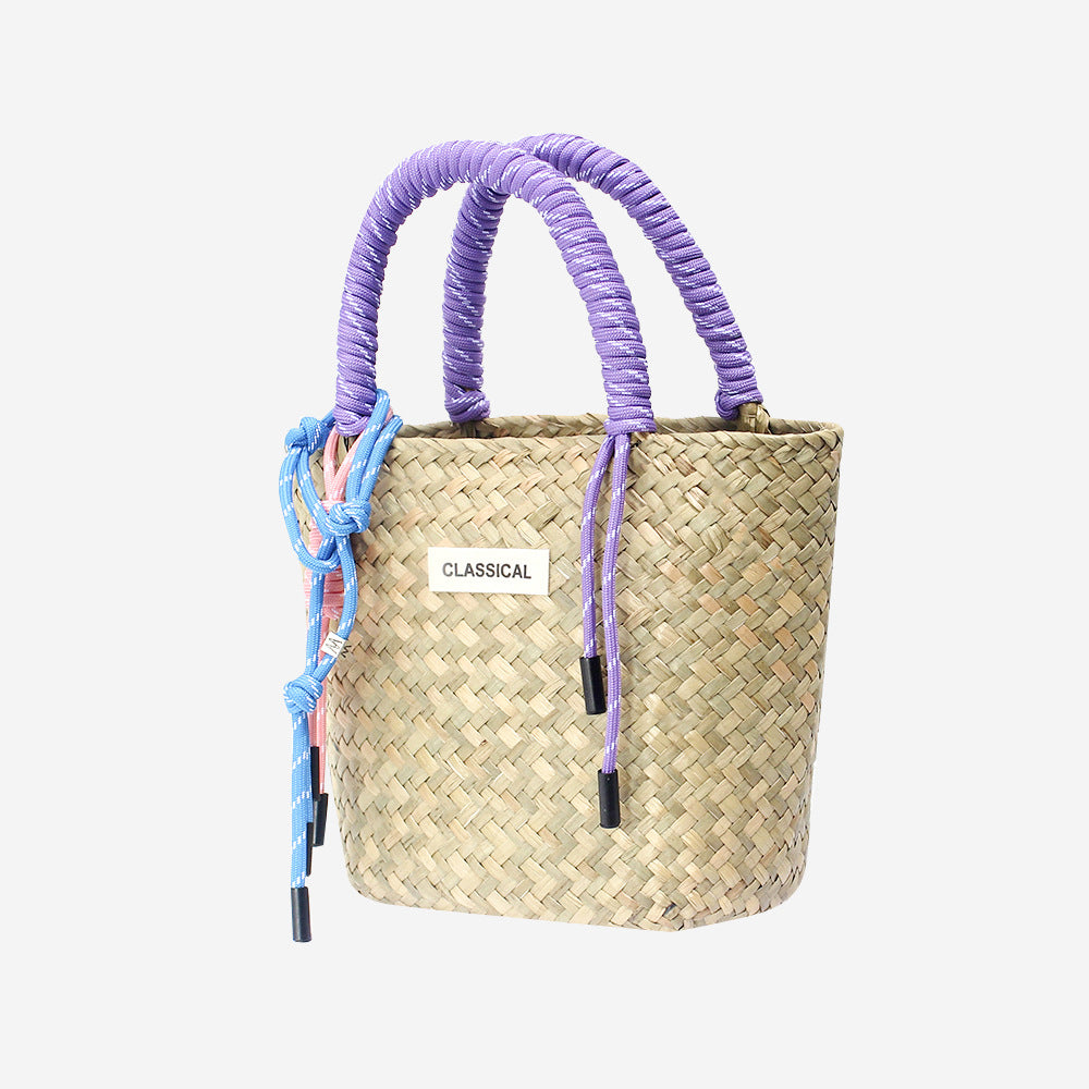 Handmade Straw Woven Summer Beach Tote Bag