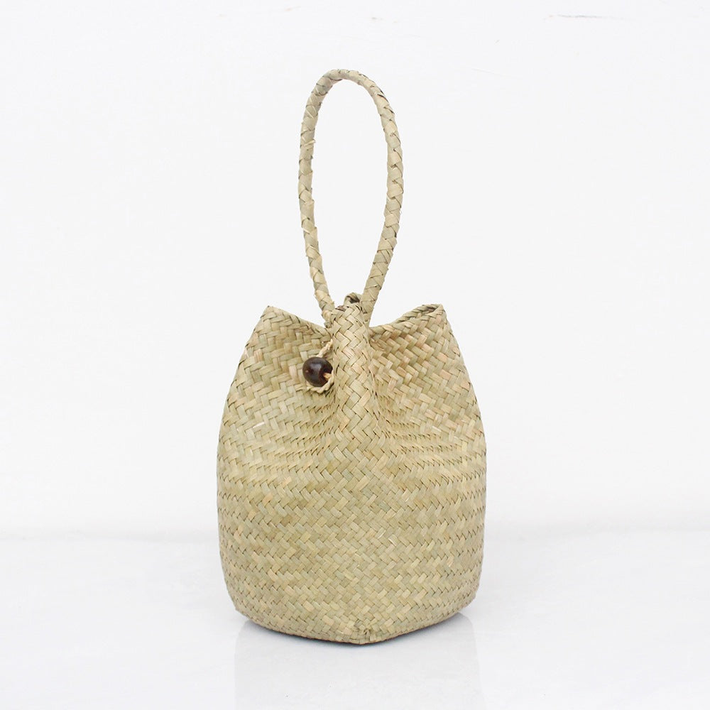 Handmade Straw Woven Summer Beach Tote Bag