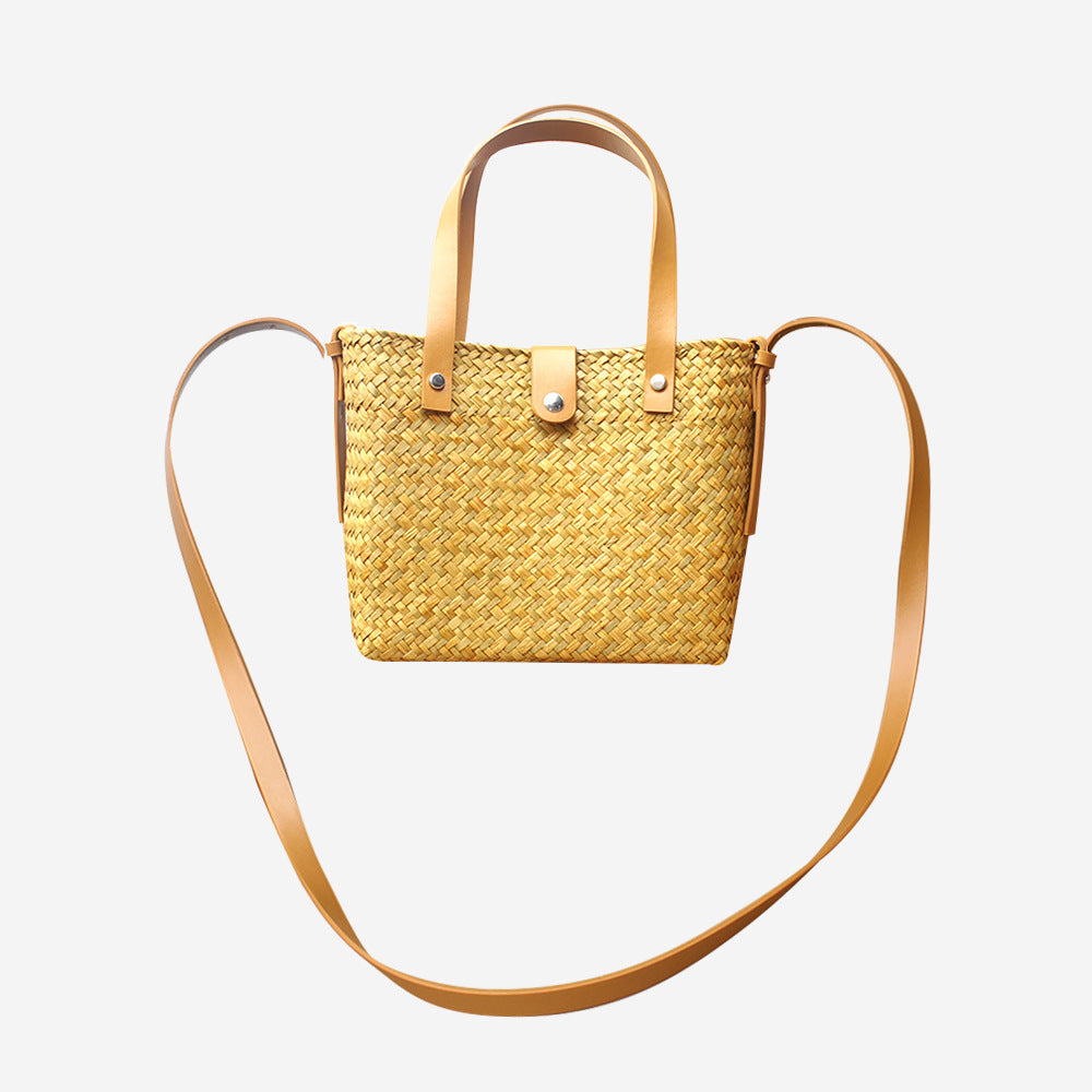 Riviera Convertible Straw Crossbody Bag